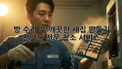 방 수리 후 깨끗한 새집 만들기: 진안군 전문 청소 서비스